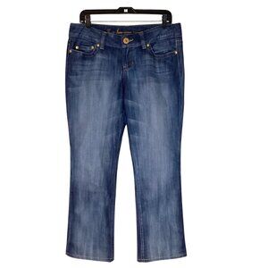 Guess Pismo Straight Leg Jeans Women’s 32 Blue Denim Stretch Distressed